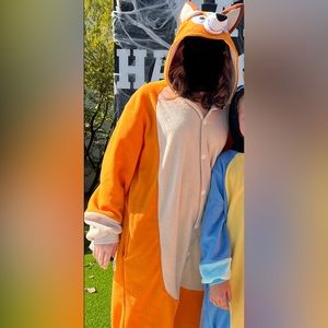 Bluey Mom Chili Costume Onesie Jumpsuit Fleece Romper M